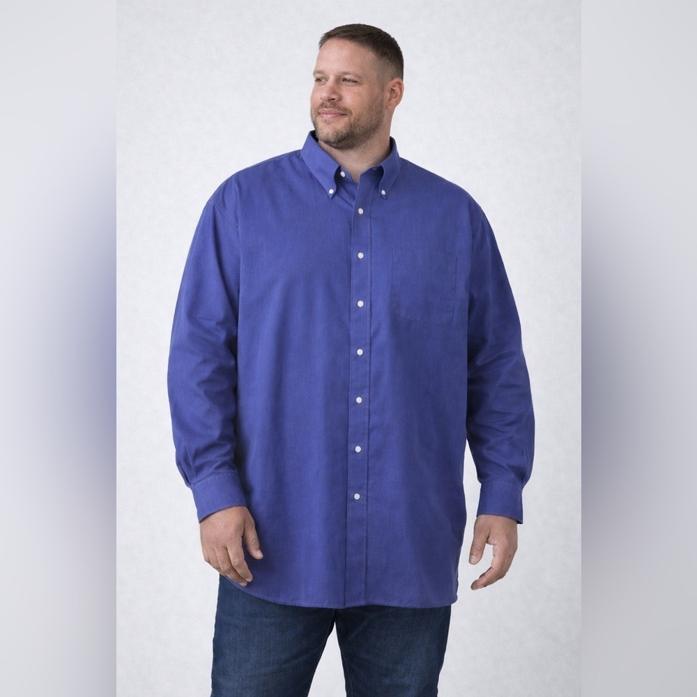 L.L. Bean Men's Casual Blue Button Down Shirt Size XL -Tall